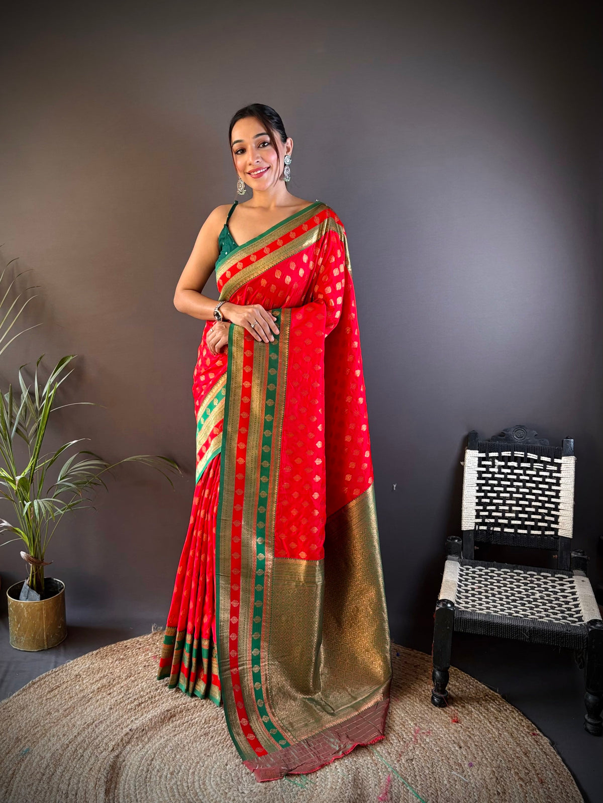 Red Banarasi Saree