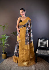 black banarasi saree