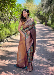 Elegant Beige Soft Banarasi Silk Saree – A Timeless Classic