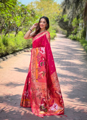 Pink Kanjivaram Silk Saree | Luxurious Elegance