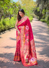 pink kanjivaram saree

