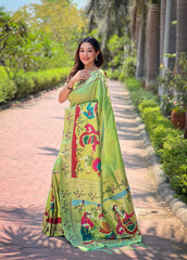 green kanjivaram saree

