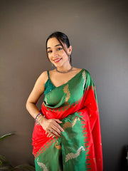  Green Banarasi Saree
