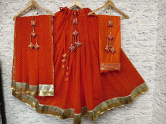 Orange lehenga Choli – Elegant Traditional Lehenga for Festive Wear