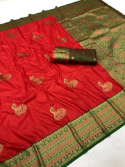 Traditional Red Banarasi Silk Sarees – A Must-Have for Every Wardrobe