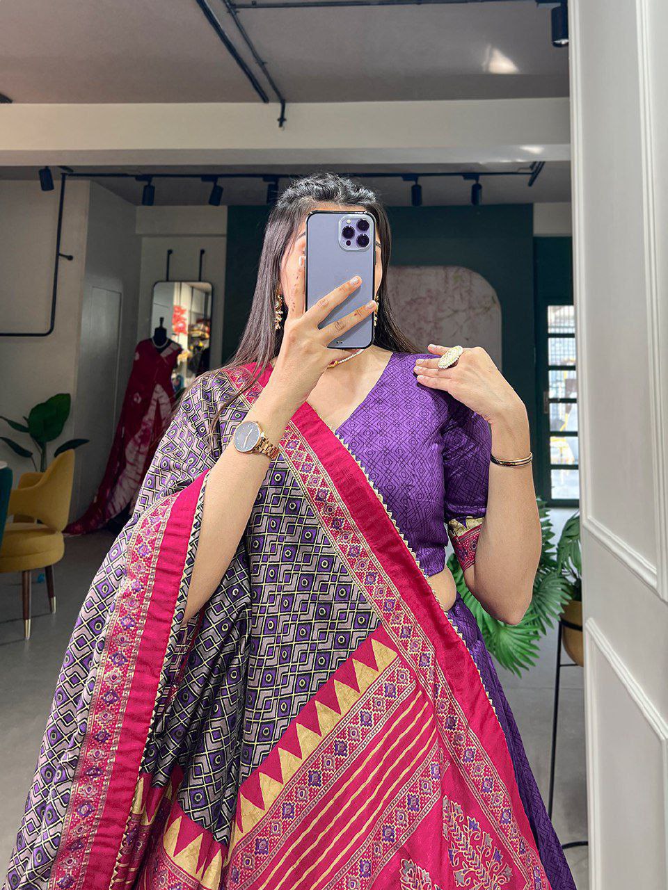 Purple Lehenga Choli