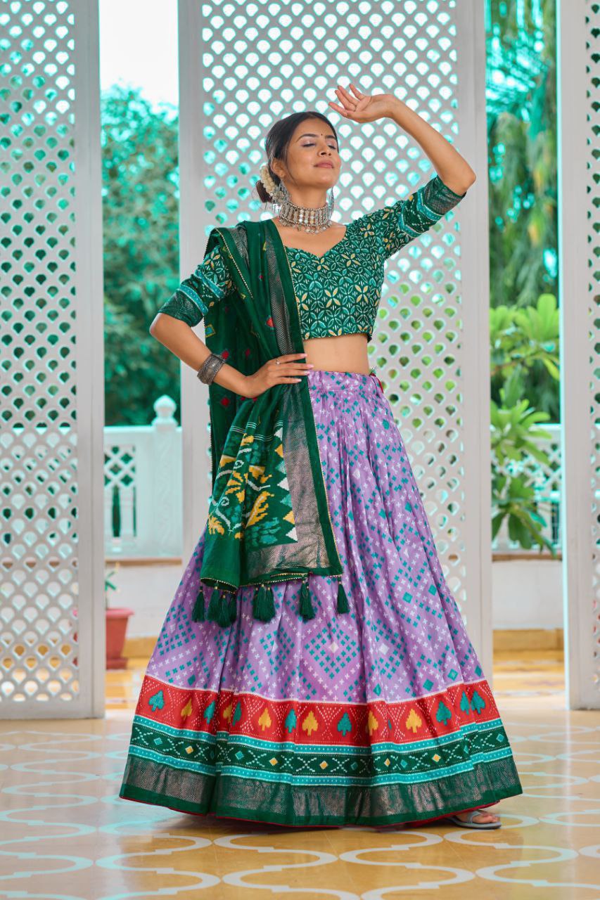 purple lehenga 