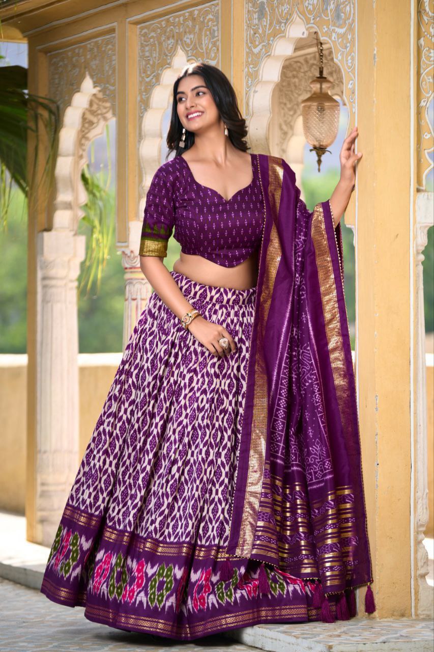 purple lehenga