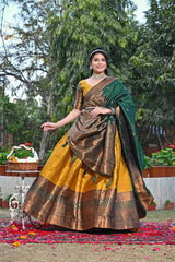 dark yellow lehenga