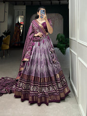 wine colour lehenga