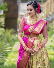 rani pink bridal lehenga