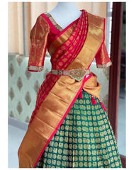 Traditional Red & Green Wedding Lehenga for a Royal Look