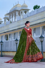 green lehenga choli