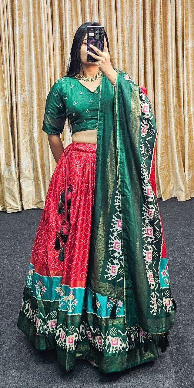 red lehenga choli