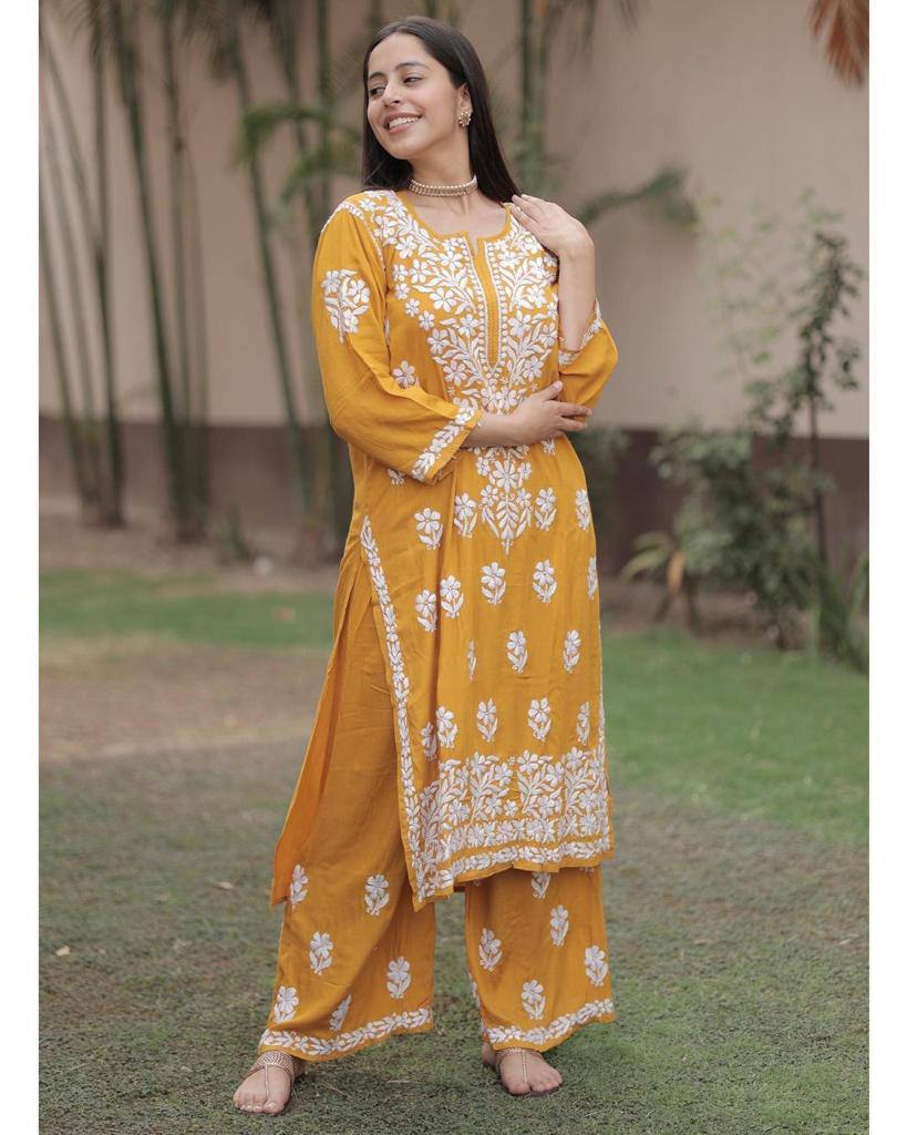 yellow kurti for women​