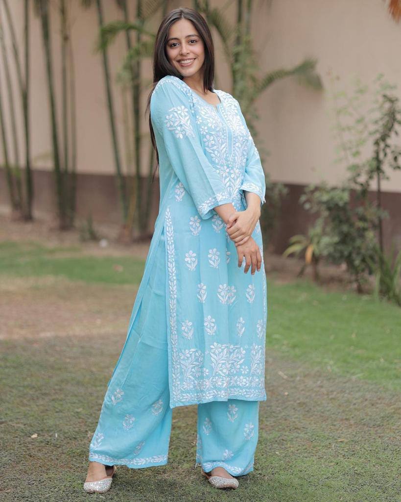 sky blue kurti​