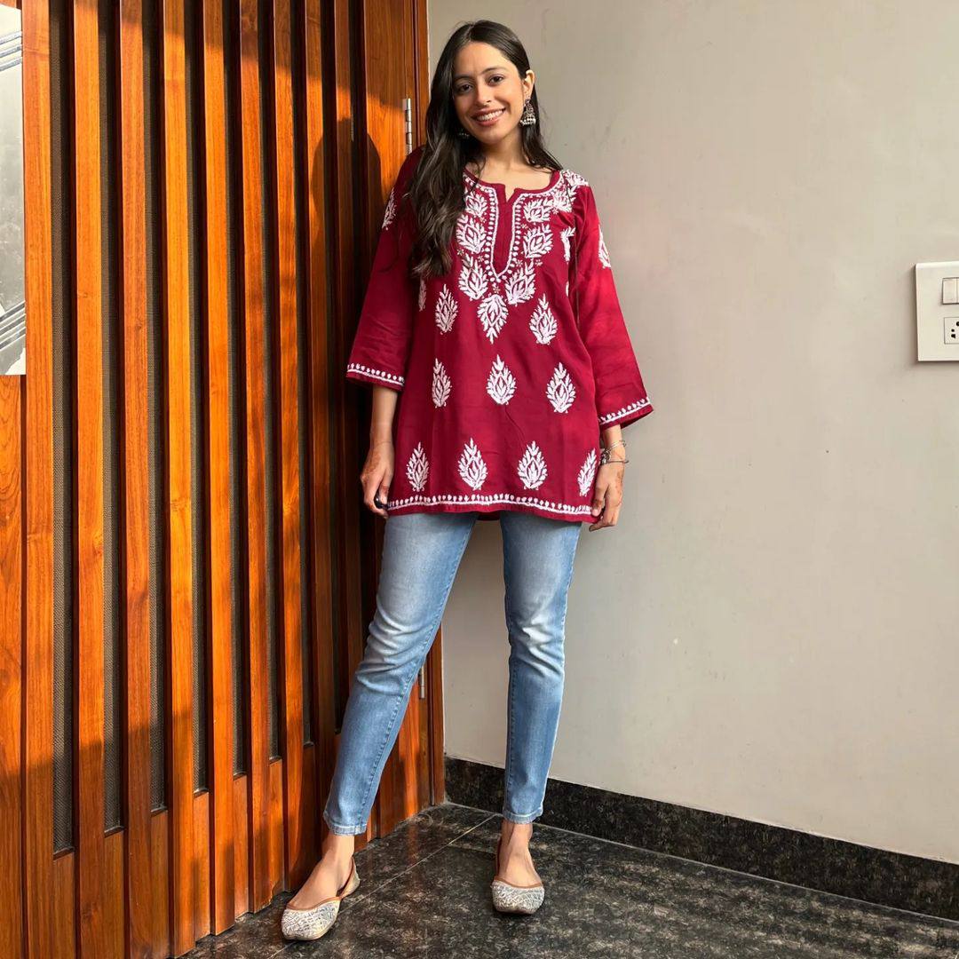 red short kurti