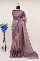 pink silk saree