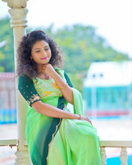 Classic Green Georgette Saree – Where Tradition Meets Modern Glamour