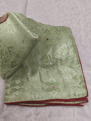 Exquisite Green Designer Saree  A Timeless Blend of Elegance & Luxury