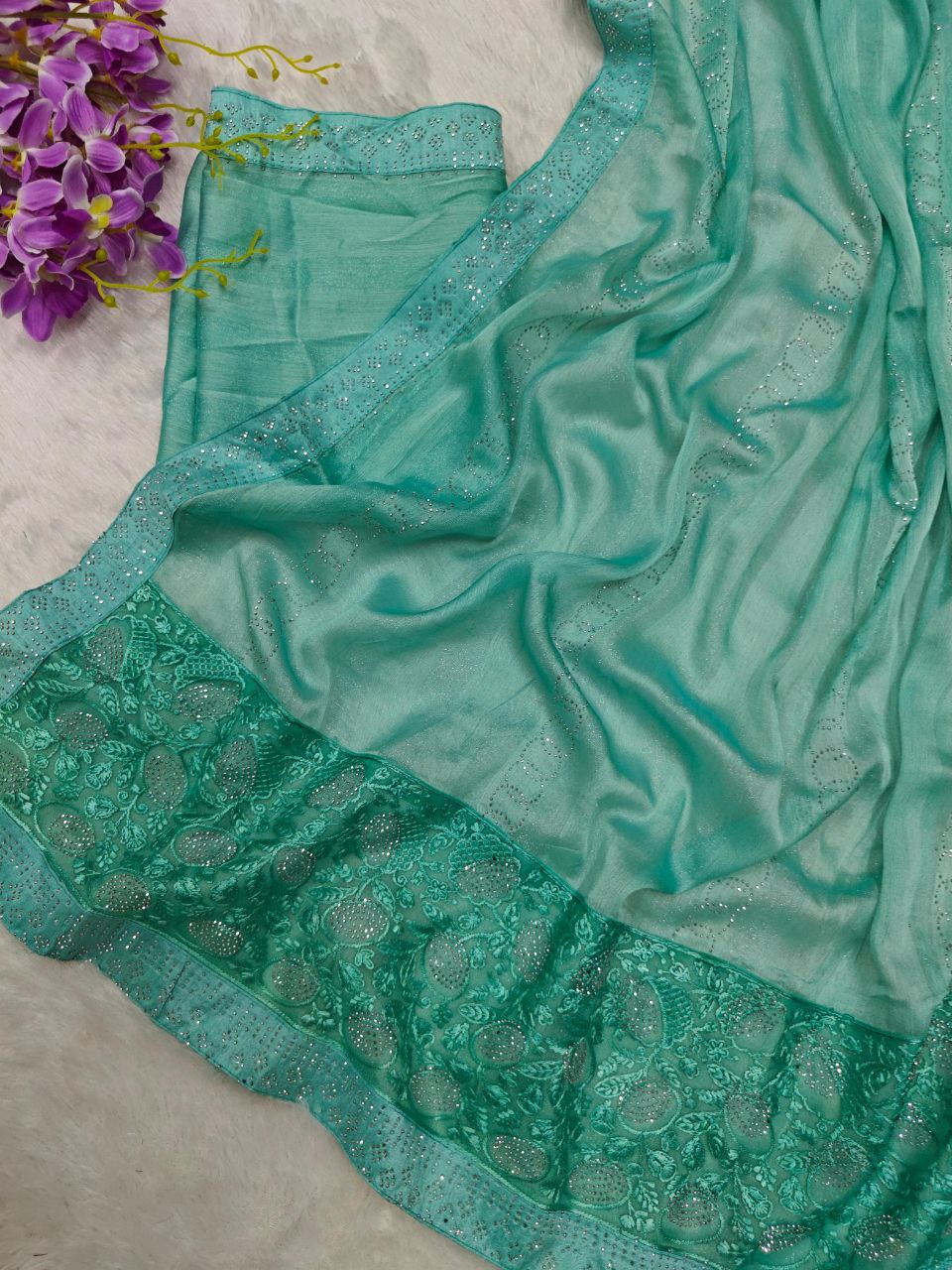 chiffon material saree