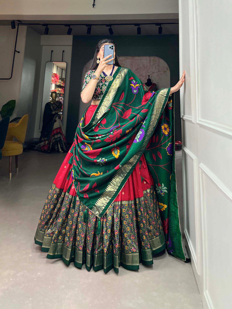 banarasi silk lehenga