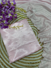 Designer Baby Pink Silk Saree – Elevate Your Look with Timeless Beauty