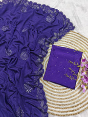 Trendy Purple Silk Saree – Perfect for Festivals, Functions & Parties