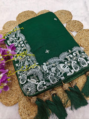 Exquisite Green Silk Saree – Luxurious, Elegant & Perfect for Every Occasion