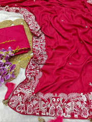 Stunning Red Silk Saree – Luxurious, Elegant & Perfect for Every Occasion!