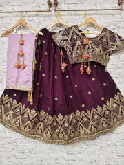 Elegant Wine Color Lehenga Choli – Perfect for Weddings & Festive Wear