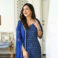 blue kurti for women