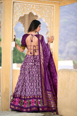 purple lehenga