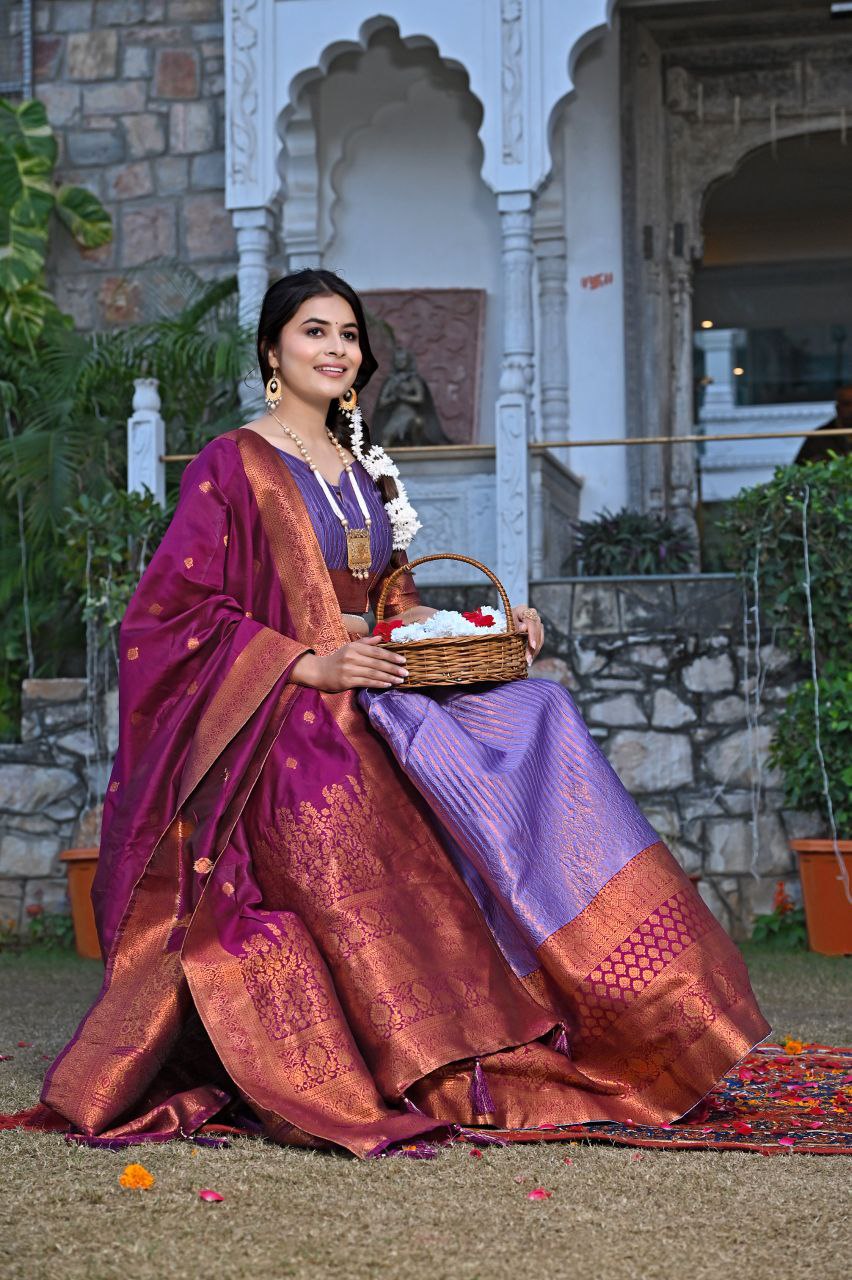 purple Lehenga choli