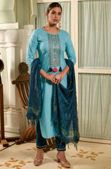 blue kurti for women