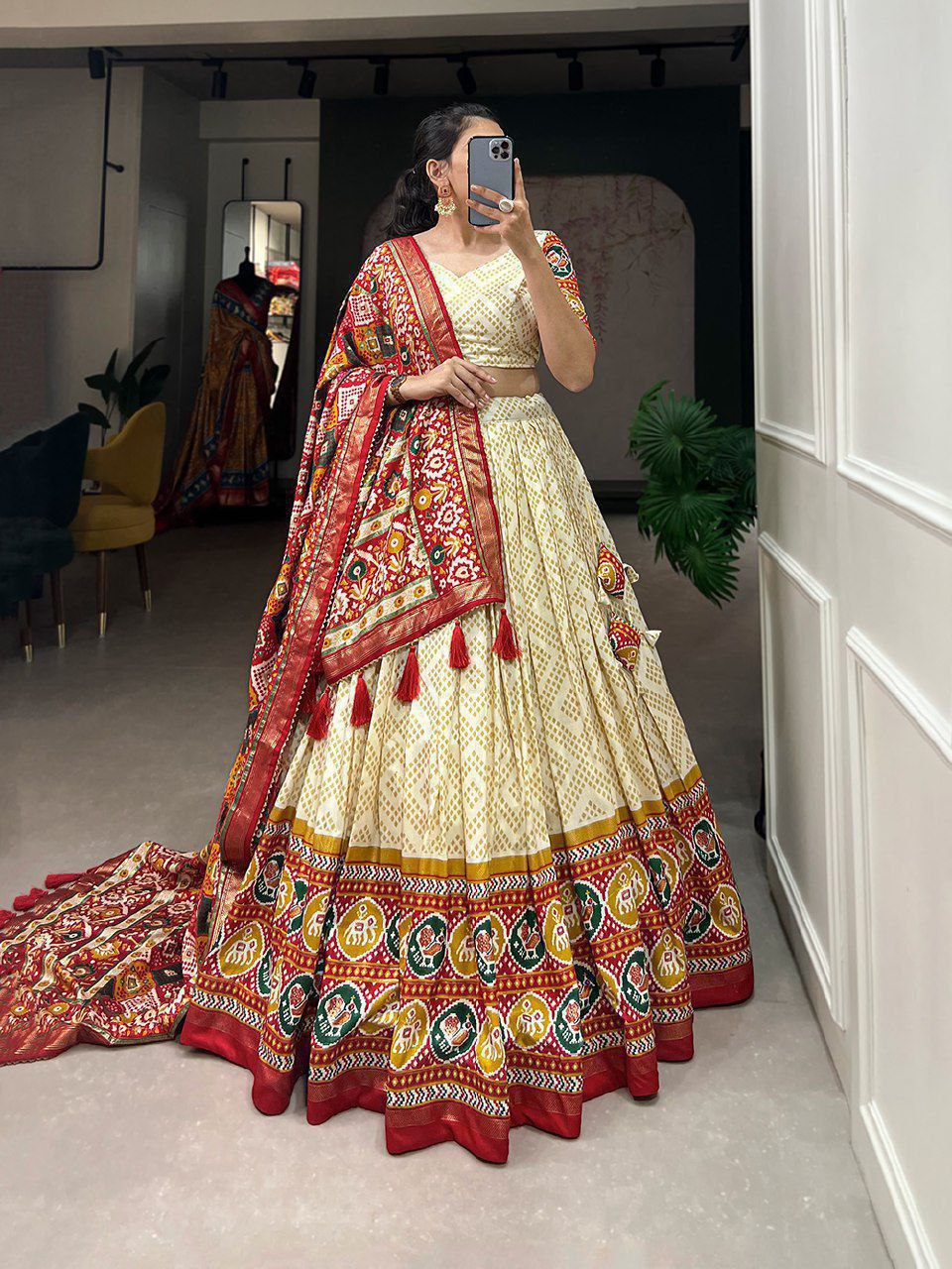 off white lehenga