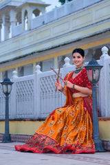 Luxury Combination Of Yellow & Red Lehenga Choli – Perfect Festive Wear