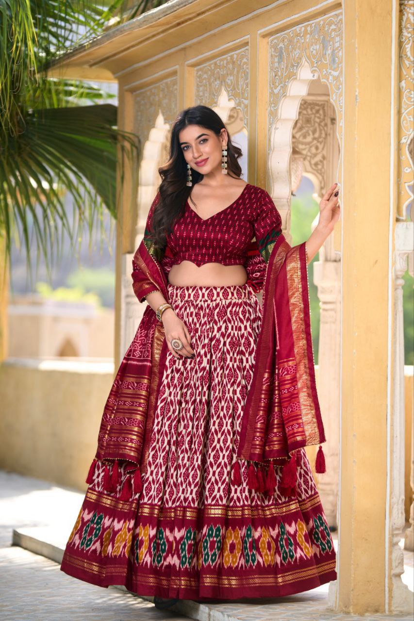 maroon lehenga​

