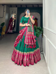 green lehenga