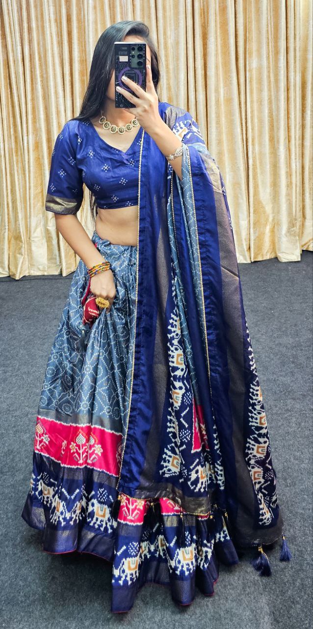 royal blue lehenga