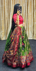 green lehenga Choli