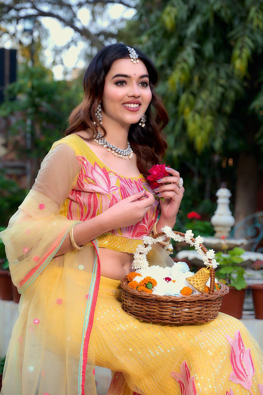 Yellow lehenga